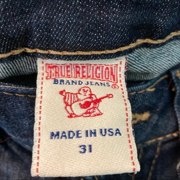TRUE RELIGION Sz 31 Mid-Wash Boot  Cut Jeans - Picture 4 of 12